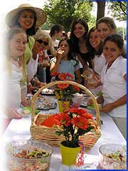 A tea party at Hollymont
